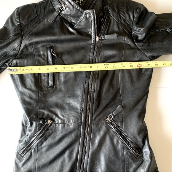 Bod & Christensen Black Leather Moto Jacket S - Picture 9 of 10